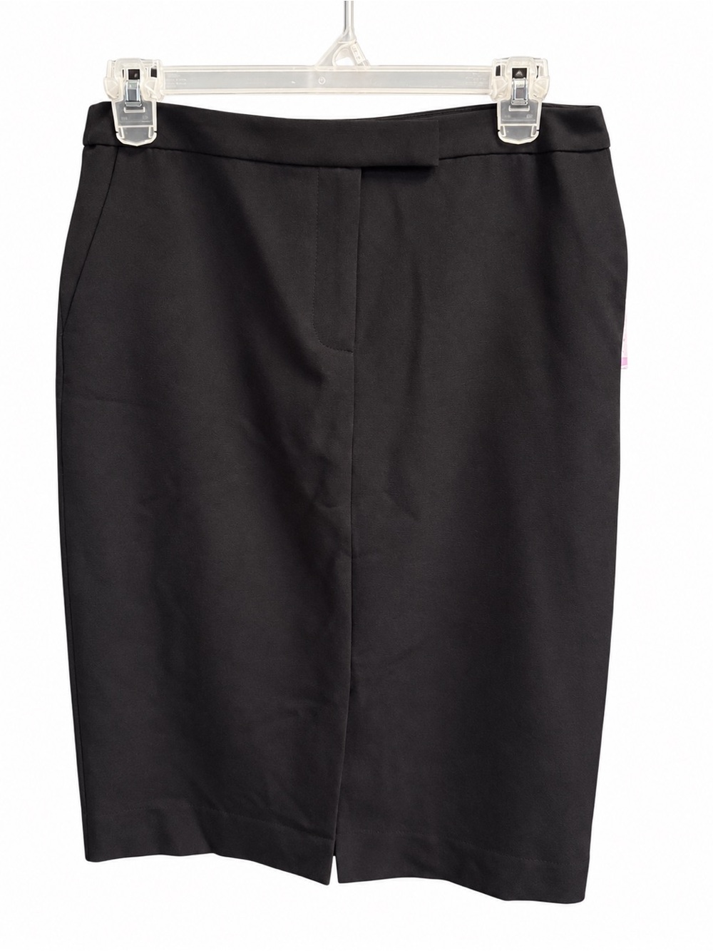 NWT Kasper Black Stretch Pencil Skirt Size 6 Lined Career Workwear - Picture 3 of 8